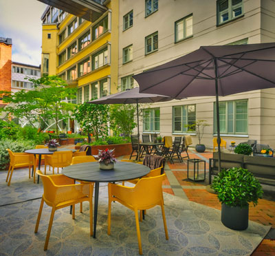 Innergården på Freys Hotel